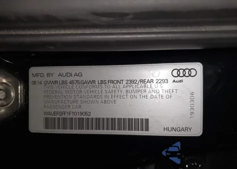 2015 Audi A3 2.0T Premium из США, поврежденный, VIN WAUEFGFF1F1019052